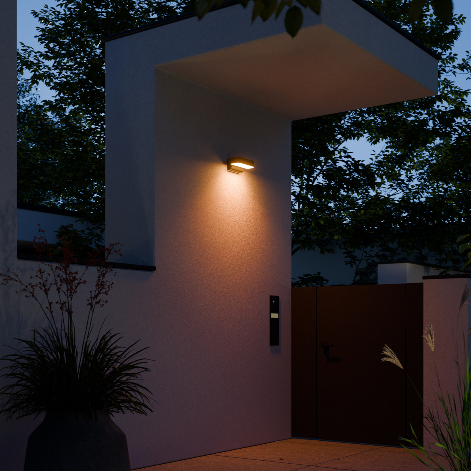 STEINEL applique da esterni LED con sensore L 800 SC, antracite IP44