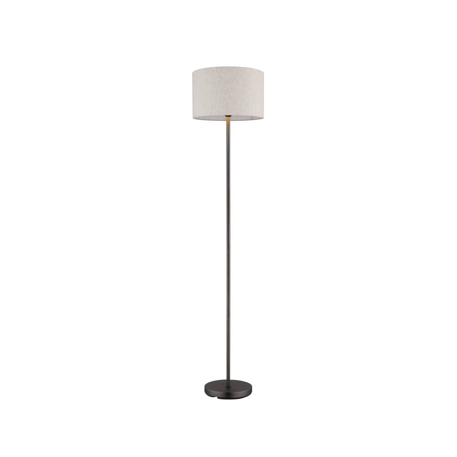 Stehleuchte Thea, creme/schwarz matt, Leinen, Höhe 160 cm