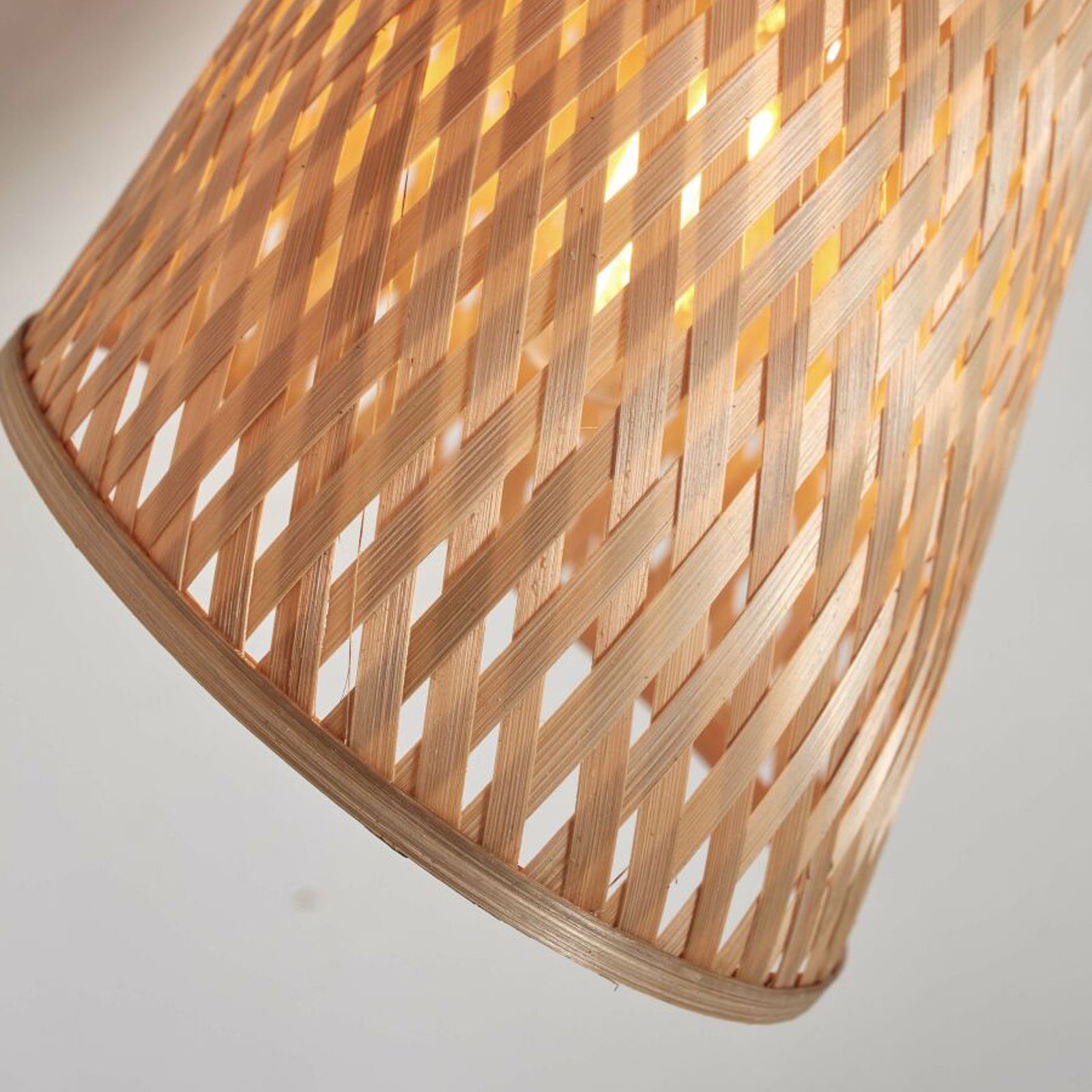 GOOD & MOJO Plafonnier Java, bambou, naturel, à 2 lampes, 24 cm
