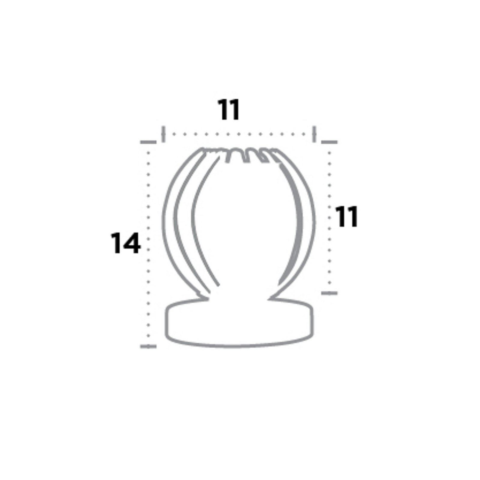 Lampe à poser Claw fonction tactile abat-jour fumé