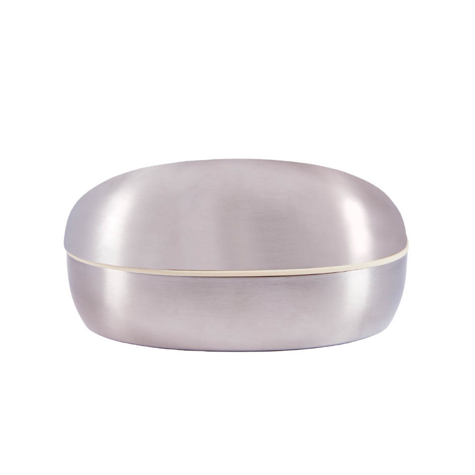 Superellipse Jewelry Box 13x11 Brushed Steel - Piet Hein