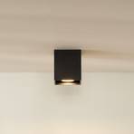 Spot pour plafond Bodi, angulaire, noir, GU10, à 1 lampe, aluminium