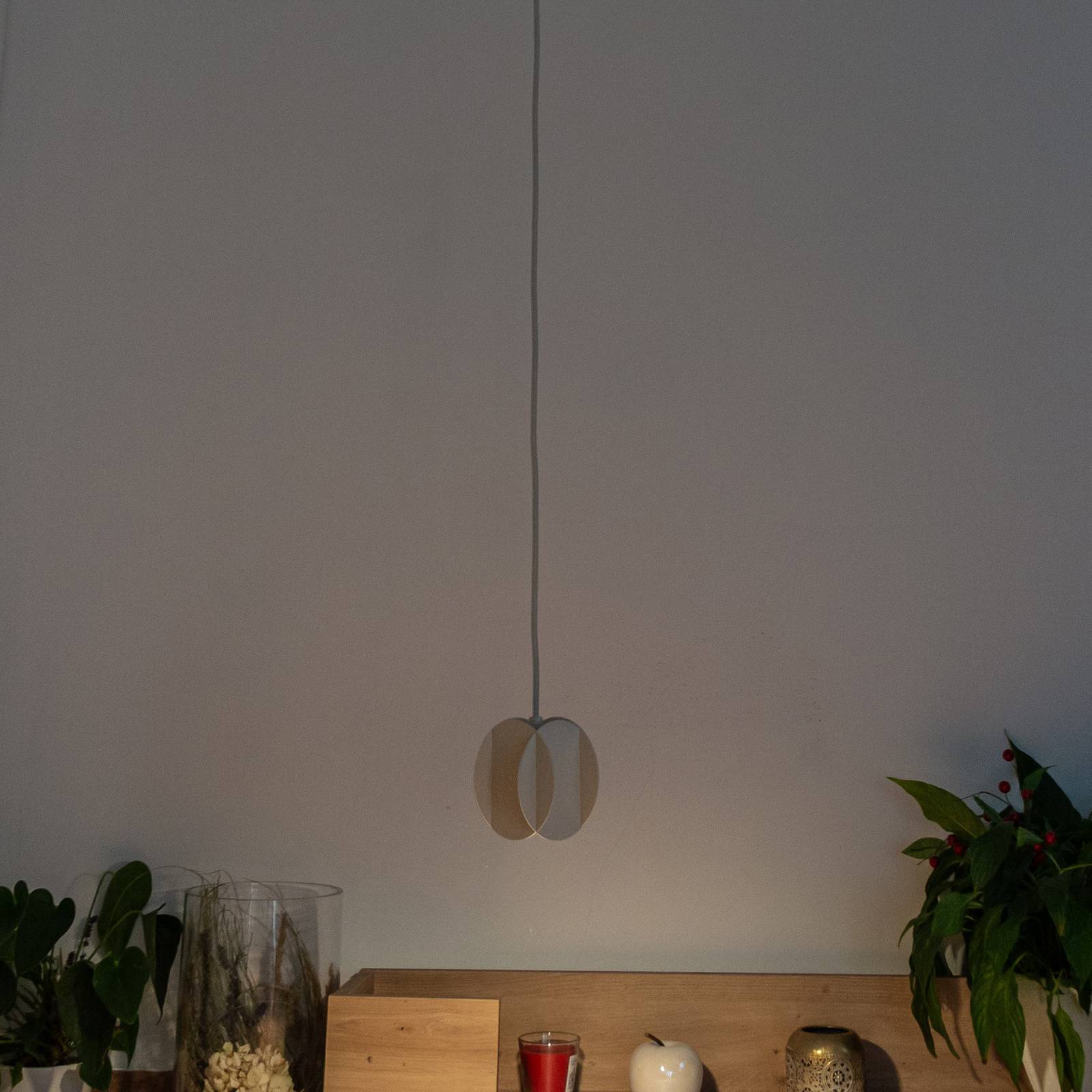Lampa wisząca GAMBIT, kremowy biały, Ø 10 cm, metal, GU10