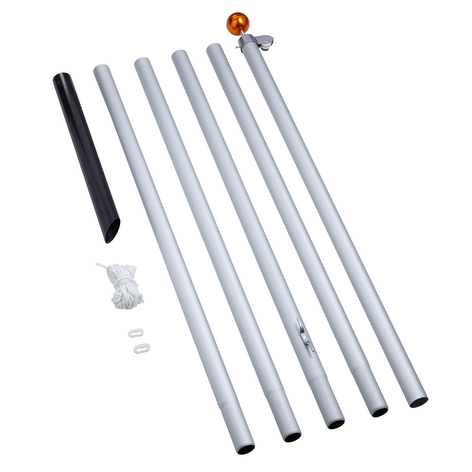 Fairybell® Fahnenmast, 6 m, silber
