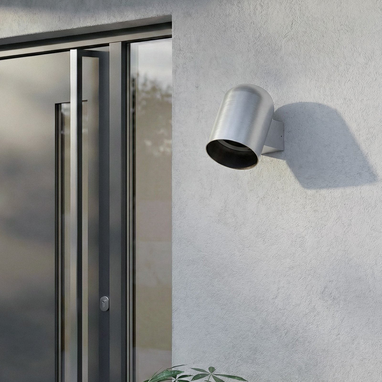 Lindby Außenwandleuchte Lupil, aluminium, Metall, GU10, IP44