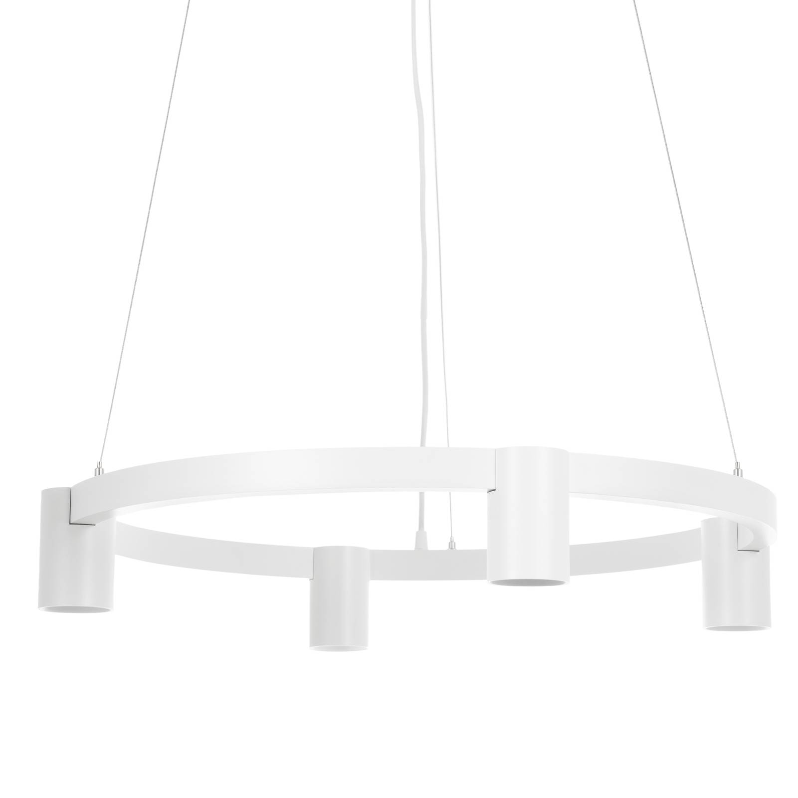 Lampa wisząca Arcchio Brinja, biała, Ø 64 cm, 4-punktowa, GU10