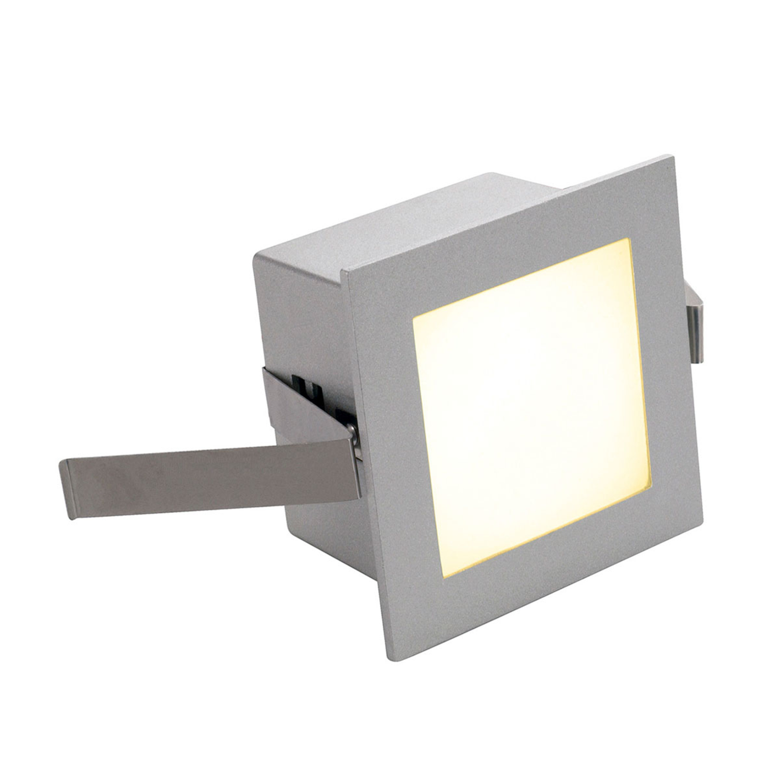 SLV Frame Basic LED recessed light 3,000 K silver, for Hallway, aluminium, 3.1 W, energy efficiency: A++, W: 9 cm, H: 9 cm