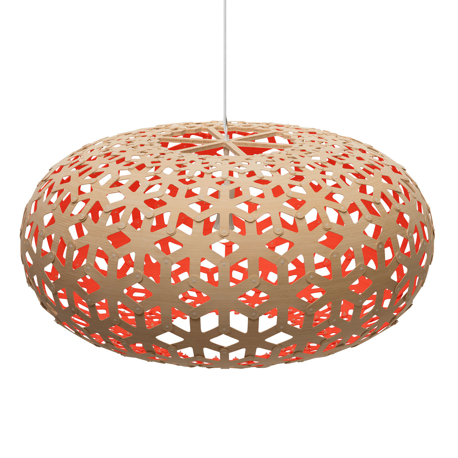 david trubridge Snowflake Hänge Ø 80cm bambus-rot