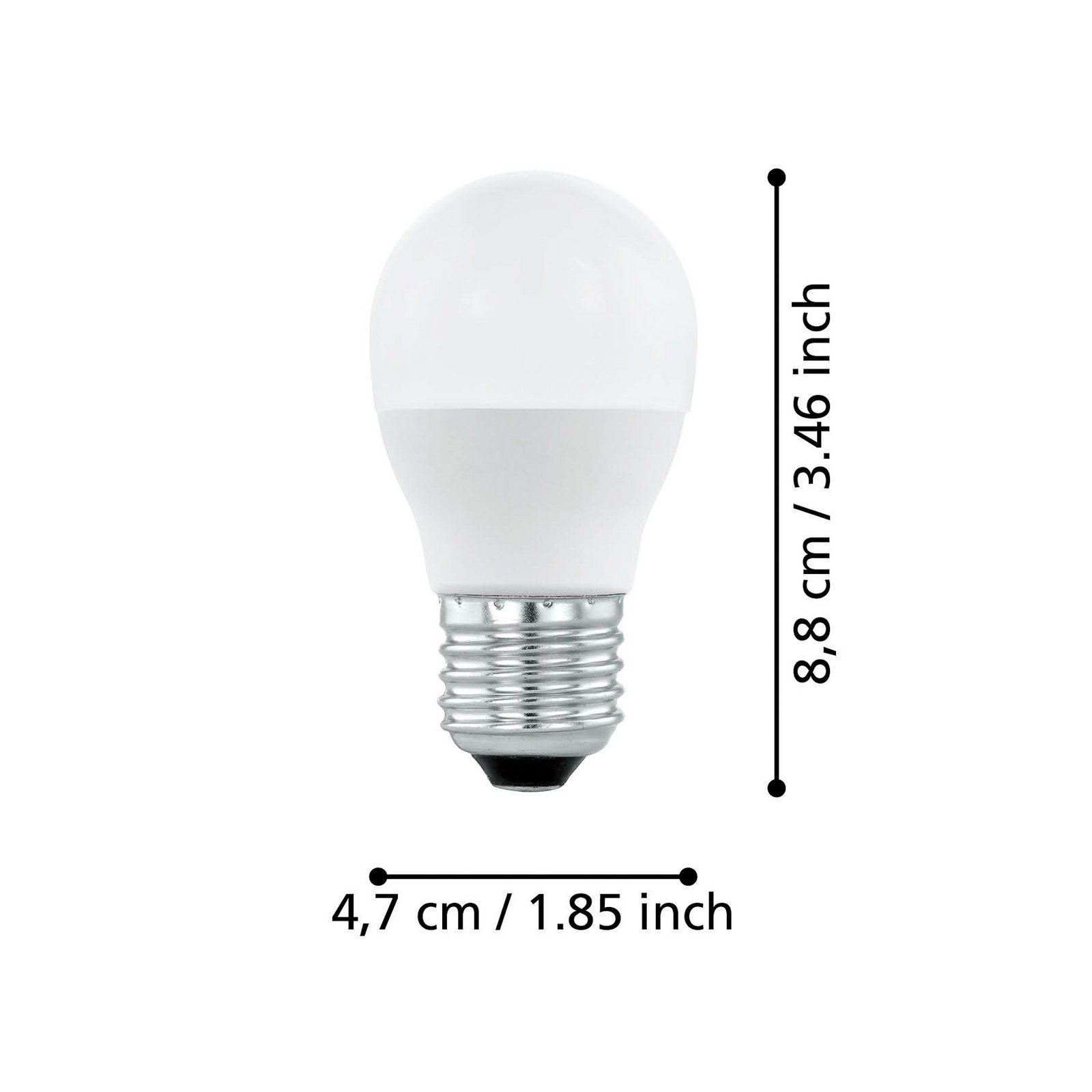 LED-Lampe E27 G45 5W MiniGlobe, universalweiß