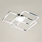 LED-Deckenleuchte Hydra, 4.000K chrom, 3 Quadrate
