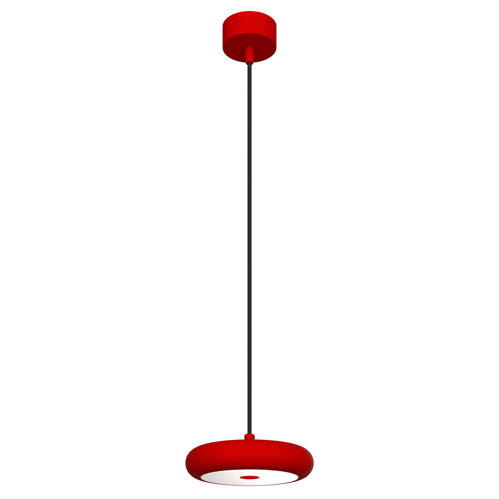Závěsné svítidlo Boina LED, Ø 19 cm, červené
