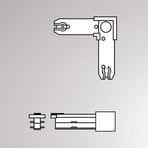Volare two-circuit track corner connector, 90°