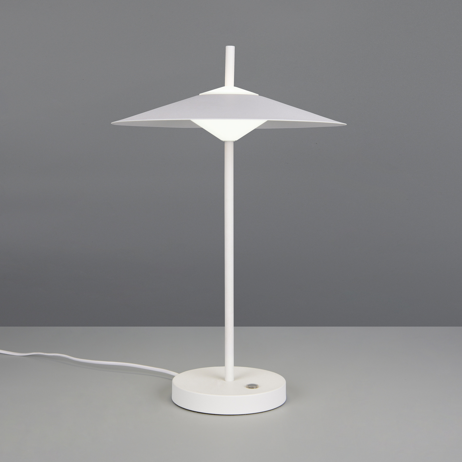LED galda lampa „Amalo“, matēti balta, augstums 46 cm, metāls, CCT LED galda lampa „Amalo“, matēti balta, augstums 46 cm, metāls, CCT