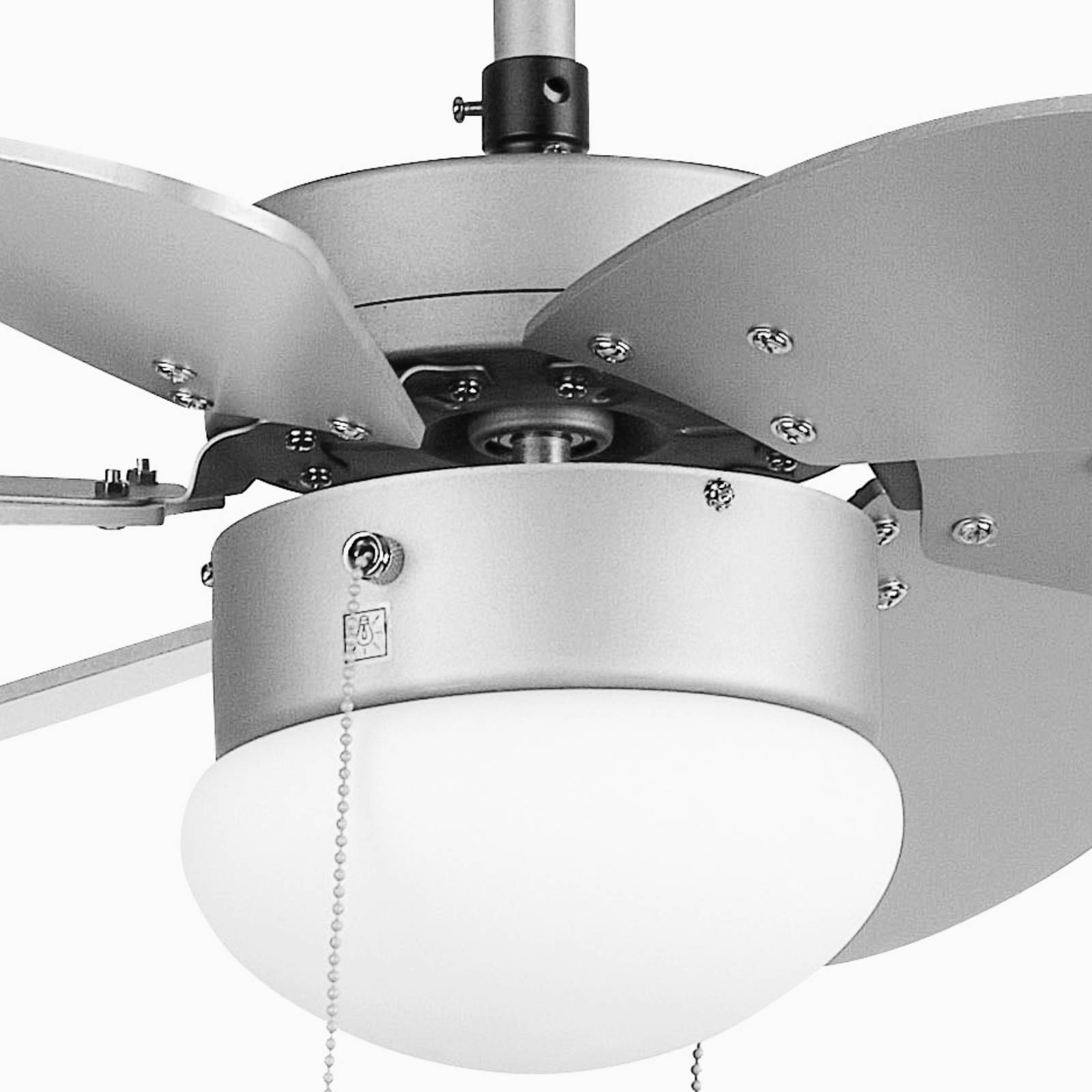 Photos - Chandelier / Lamp FARO BARCELONA Palao ceiling fan with a light, grey 