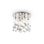 Ideal Lux ceiling lamp Moonlight chrome metal crystal 8-bulb.