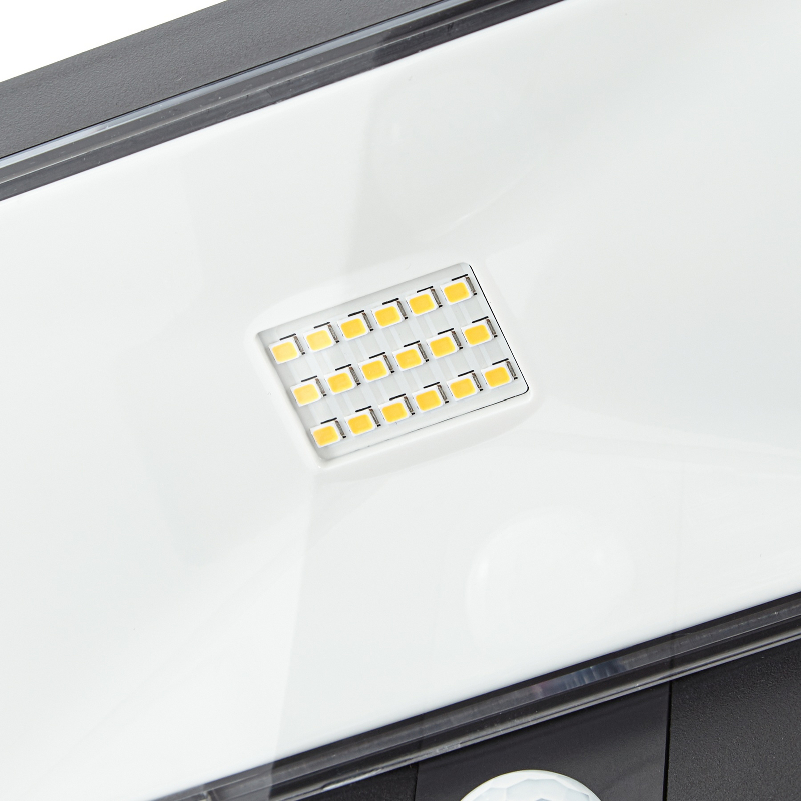 PRIOS LED tuinpadverlichting Tarlson, hoekig, antraciet, sensor