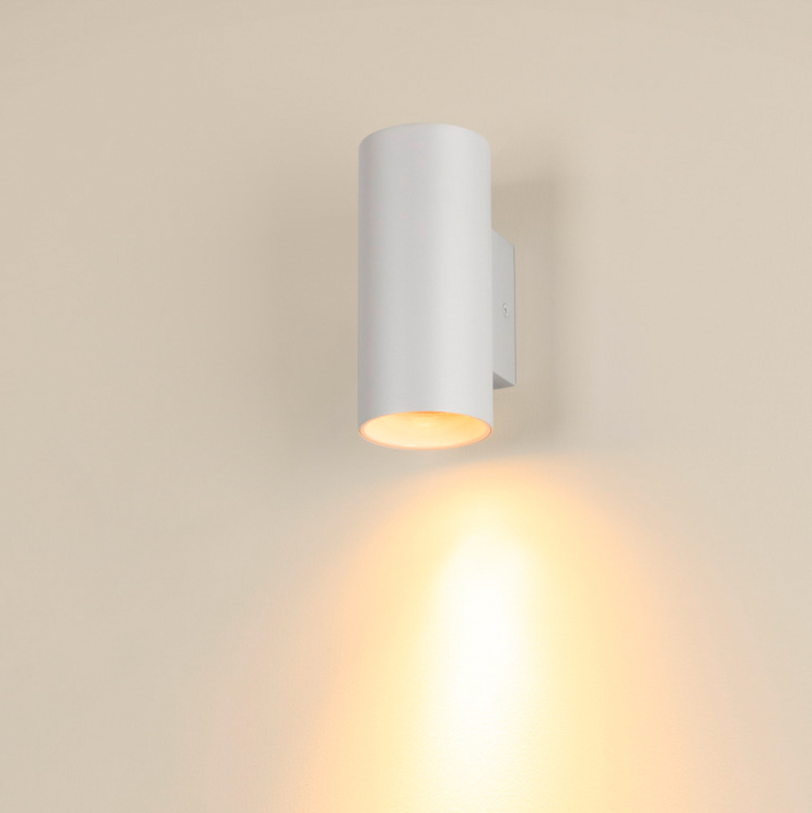 SLV Asto Tube wall light, GU10, down, white