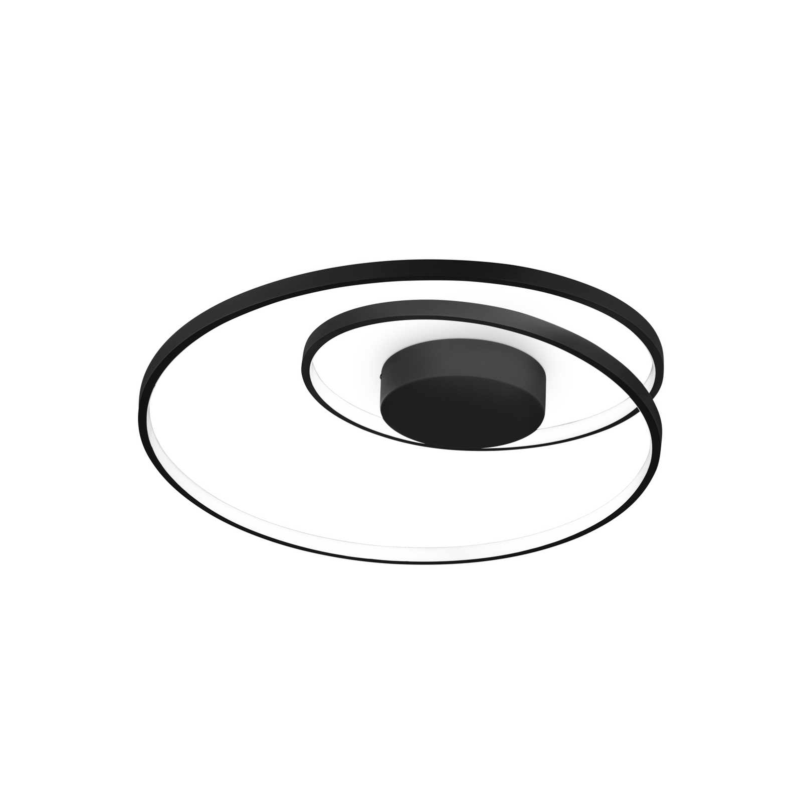 Ideal Lux LED-Deckenleuchte Dali, schwarz, Metall, Ø 60 cm