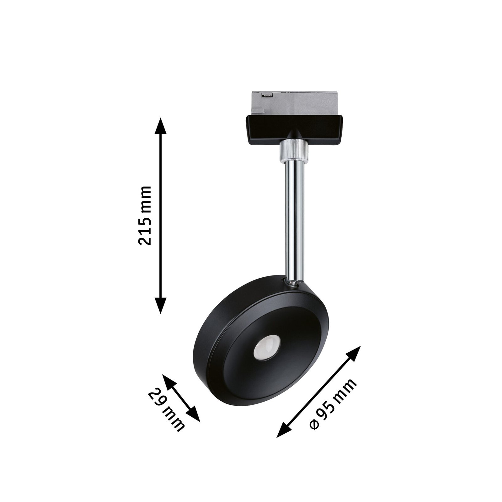 Paulmann URail foco LED Discus negro, atenuable