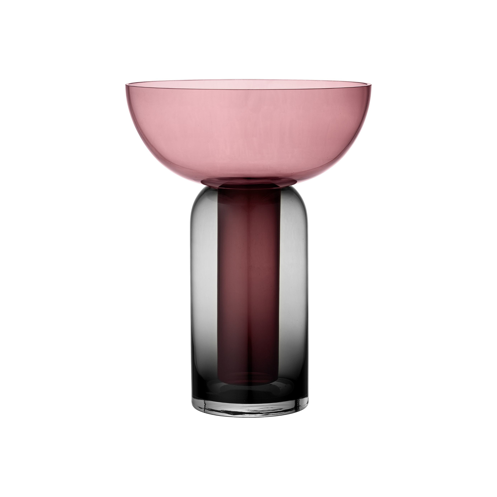 AYTM Vaso Torus, rosa, Ø 25 cm, altezza 33 cm, vetro