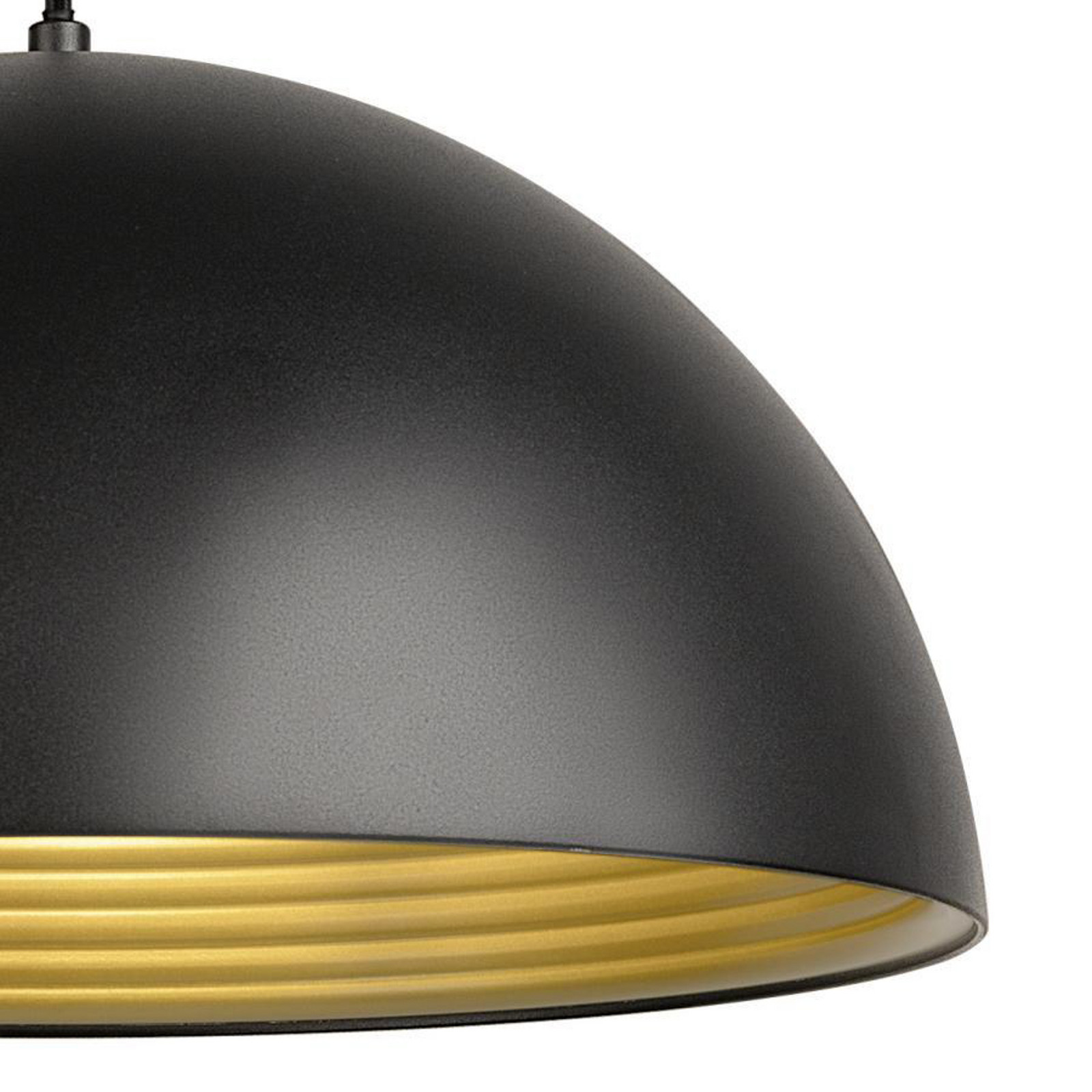 SLV Lampă suspendată Forchini M 40 cm negru/auriu metal - Camera de zi / sufragerie - Modern - negru auriu