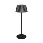 Suarez LED įkraunama stalinė lempa, juoda, aukštis 39 cm, metalinė