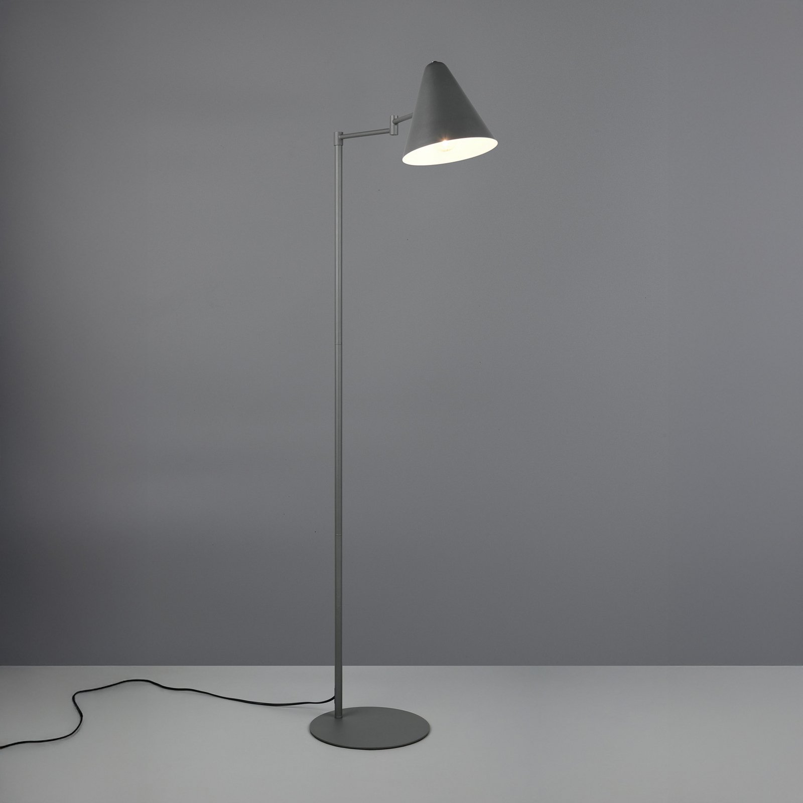 Vloerlamp Cosima, antraciet, hoogte 126 cm, metaal Vloerlamp Cosima, antraciet, hoogte 126 cm, metaal