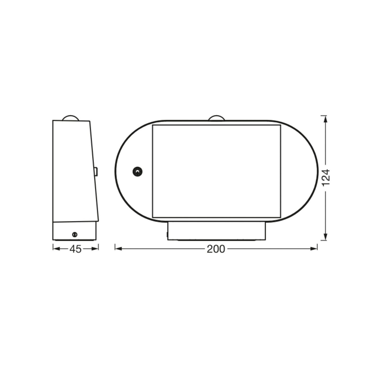 OSRAM LED-Sensor-Wandlampe ENDURA STYLE SOLAR OVAL, schwarz