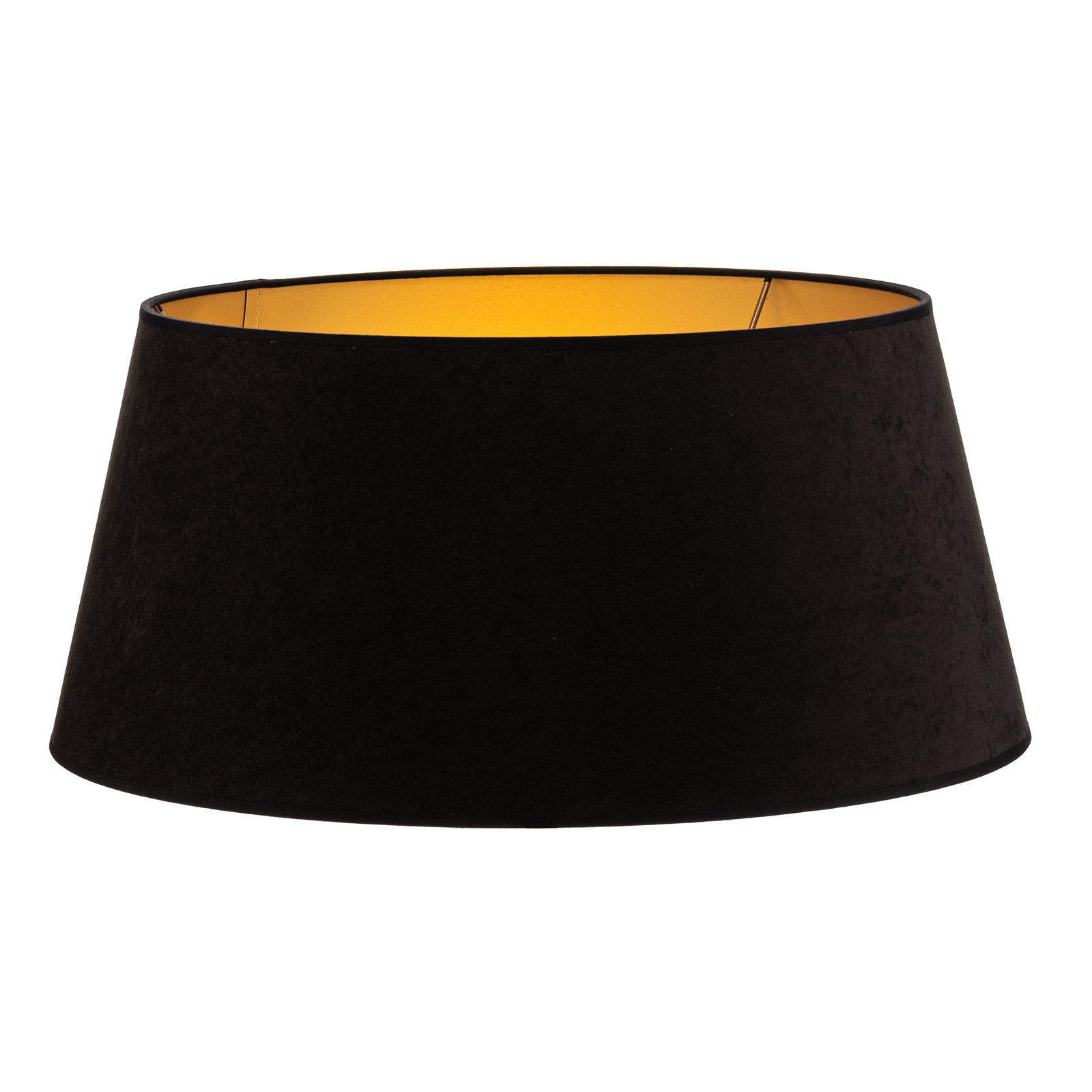 Kúp alakú lámpaernyő, magasság 25,5 cm, fekete/arany