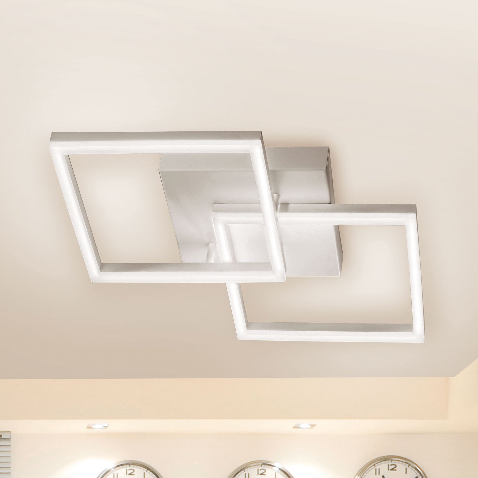 Fabas Luce Plafonieră LED Bard 2 becuri - Camera de zi / sufragerie - modern - alb - Metal
