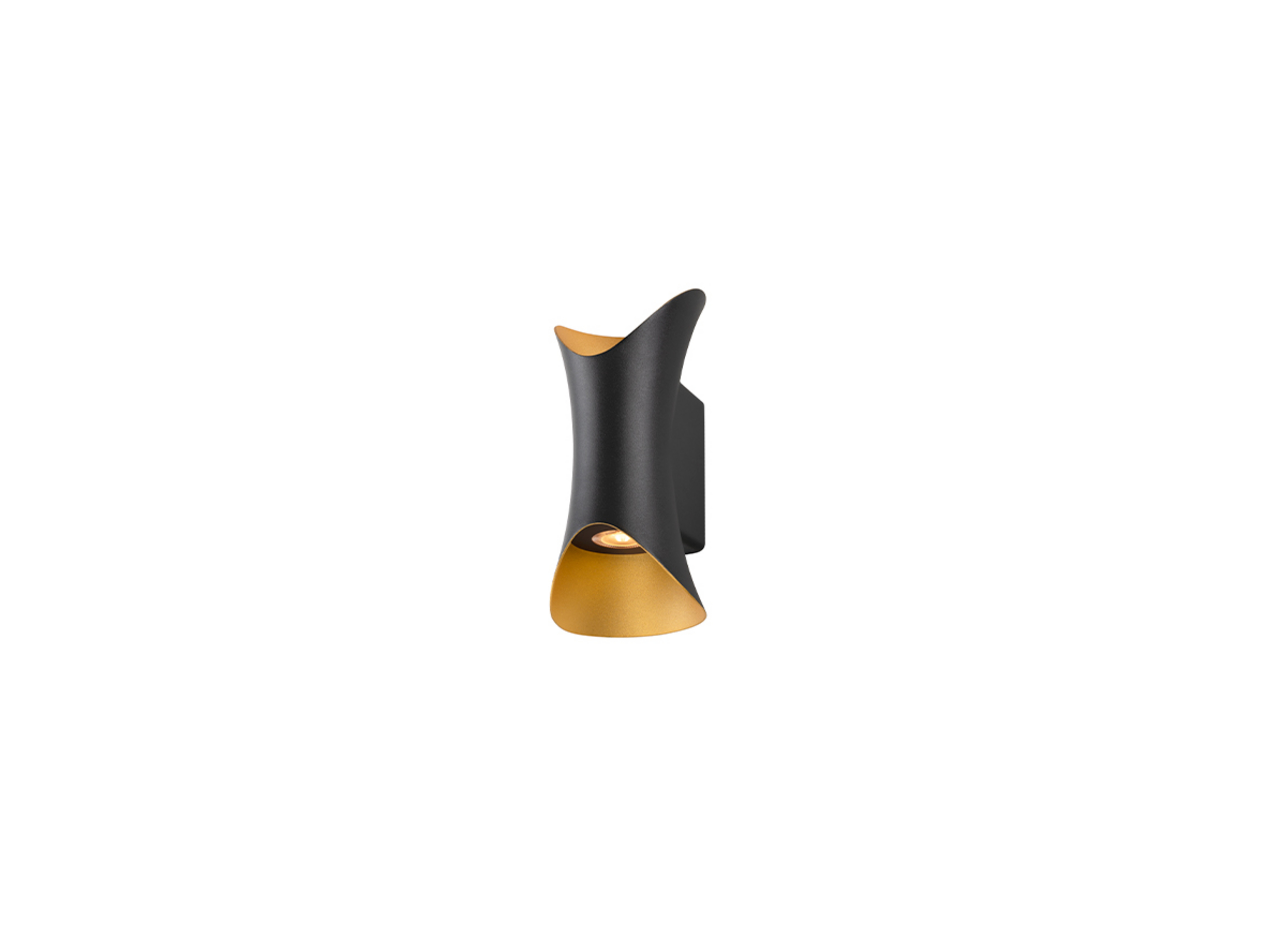 Modela Wandlamp Up/Down Black/Gold - SLV
