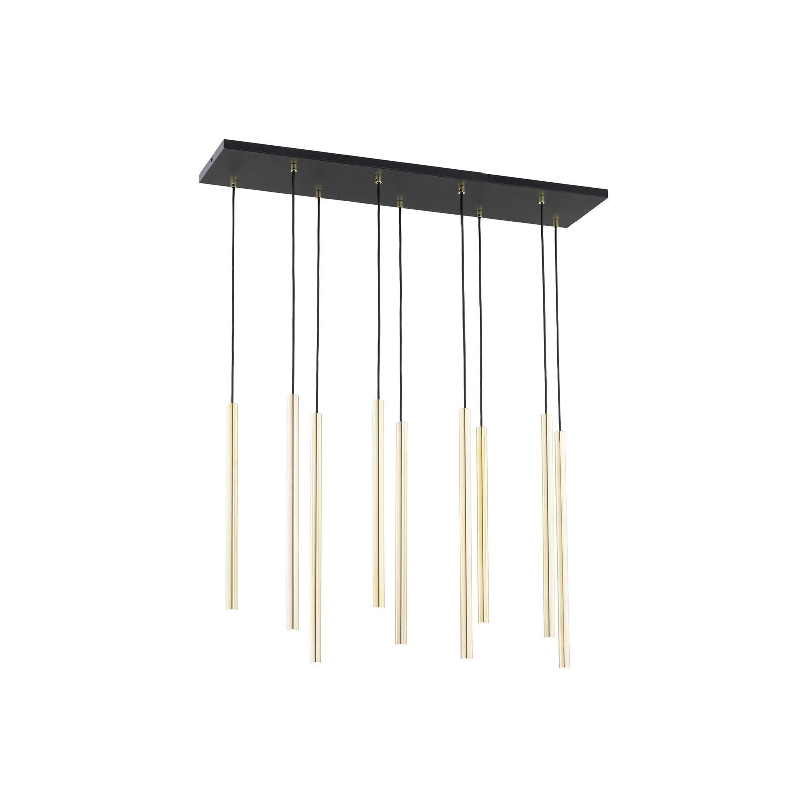 Pakabinamas šviestuvas "Selter", auksinės spalvos, 9 lempų, metalinis