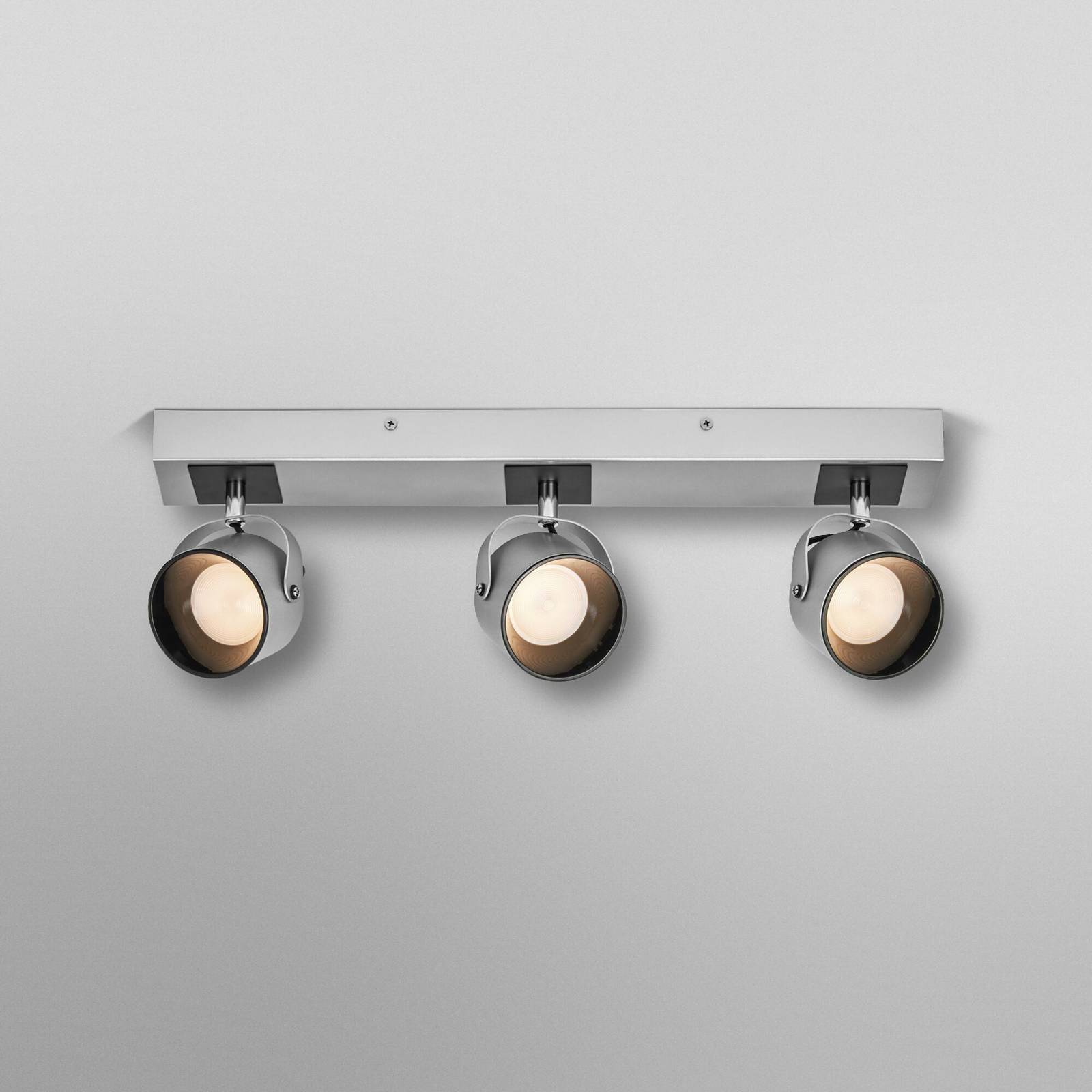 Lampa sufitowa LED OSRAM Jupiter, 3-punktowa, srebrna, metalowa