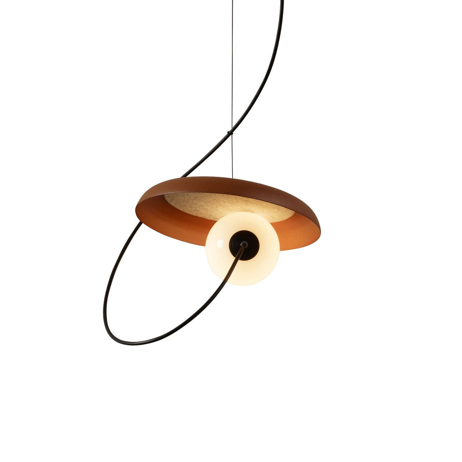 Milan Wire hanging light Ø 24 cm metallic copper