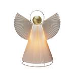 Декоративен светлинен ангел от хартия E14 бял/месинг 54cm