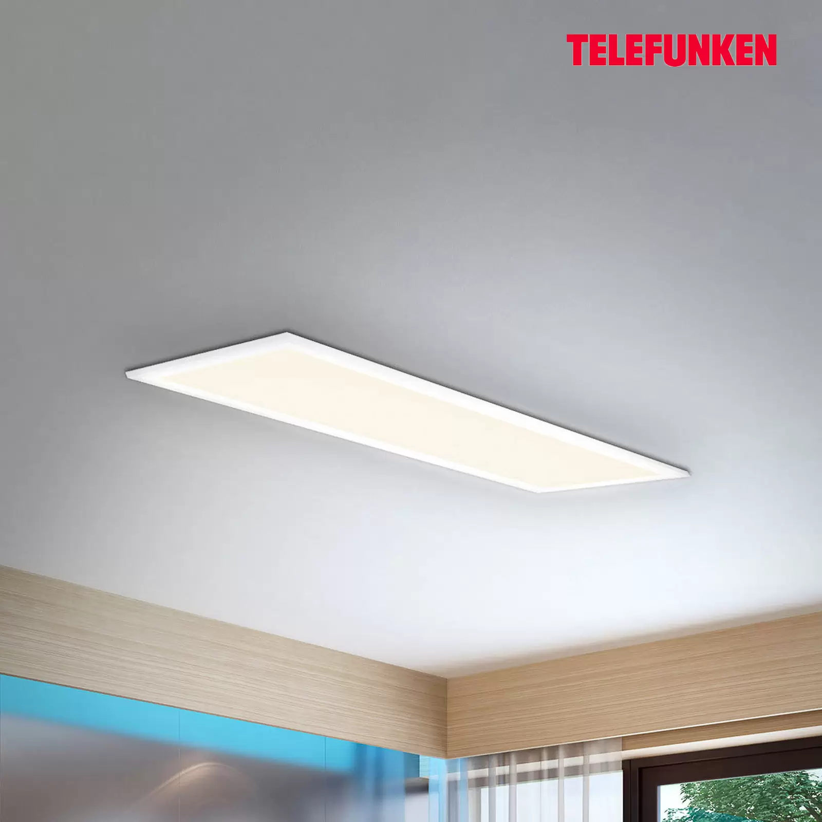 Lámpara de Techo Regulable, 100x25cm Panel LED con Control Remoto