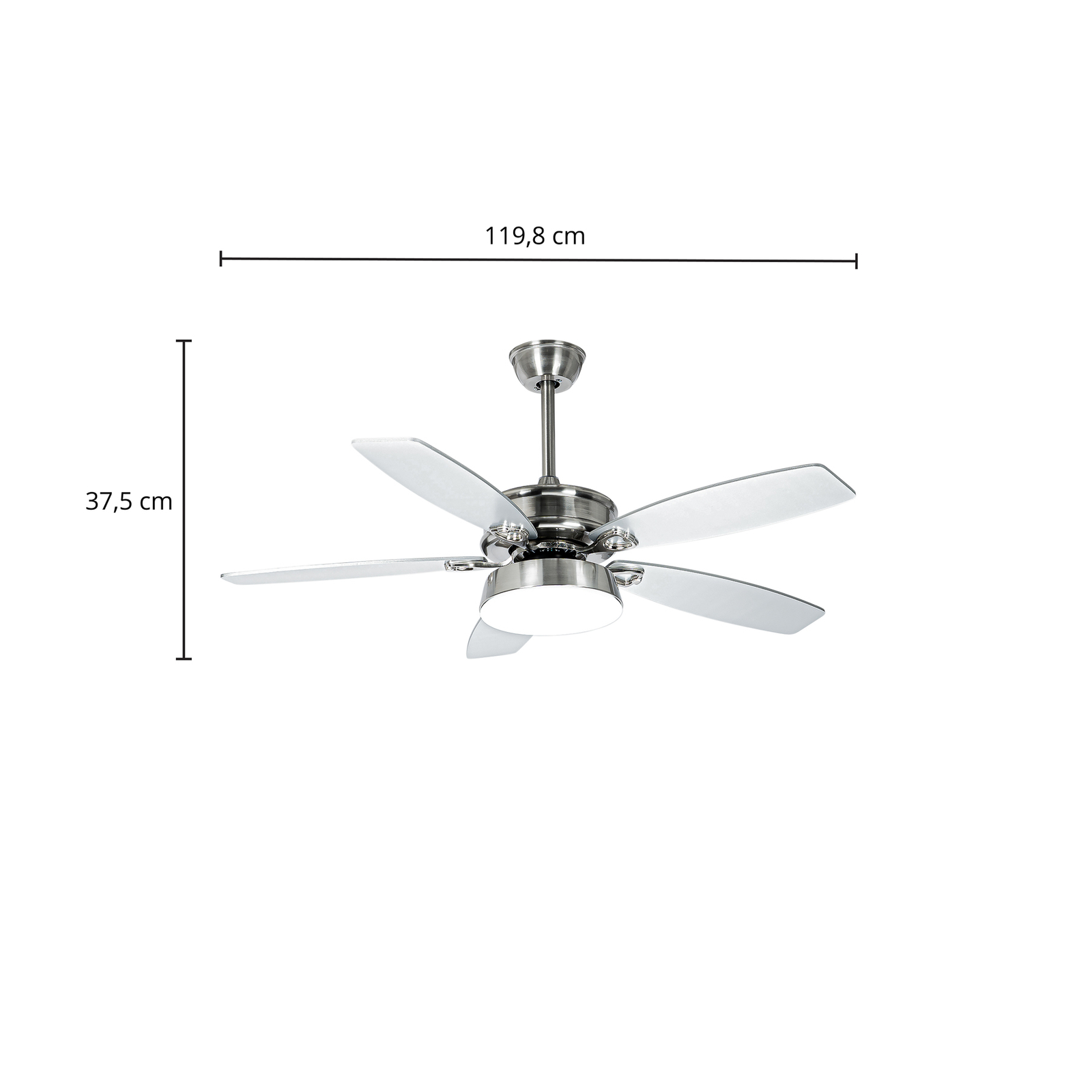 Kuvio LED Ceiling Fan Nickel - Lucande