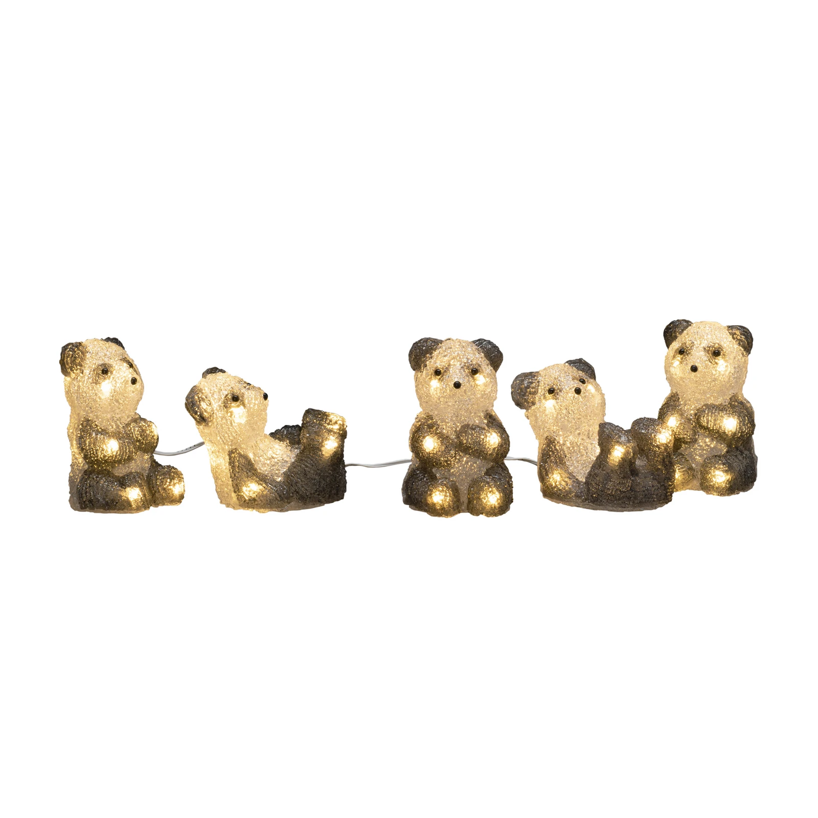 Figură luminoasă cu LED Urs panda, lanț set de 5