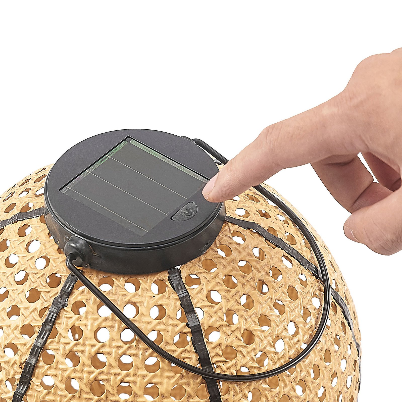 Lindby Lemark LED solar lantern, globe, portable