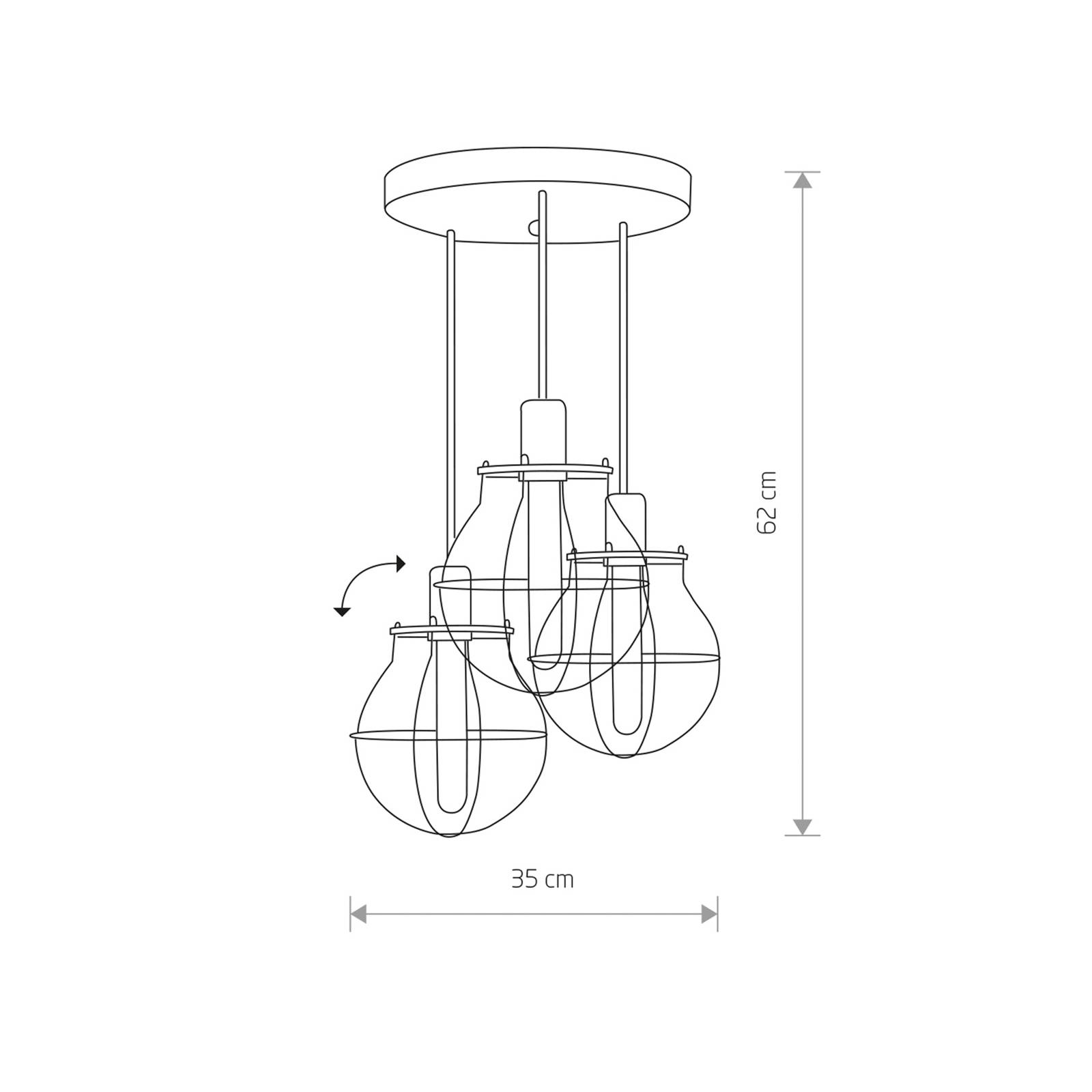 Lampa sufitowa Manufacture III trzy klosze