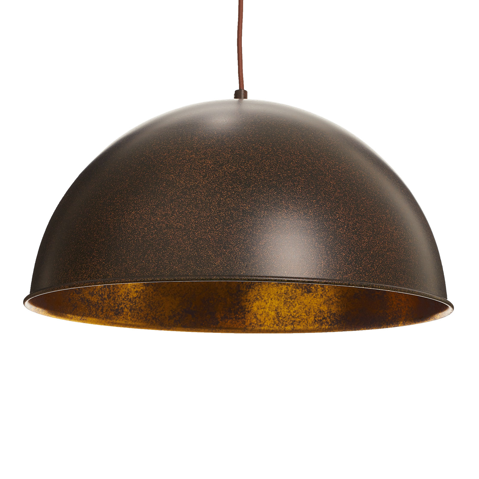 Xirena I rust-coloured metal pendant lamp