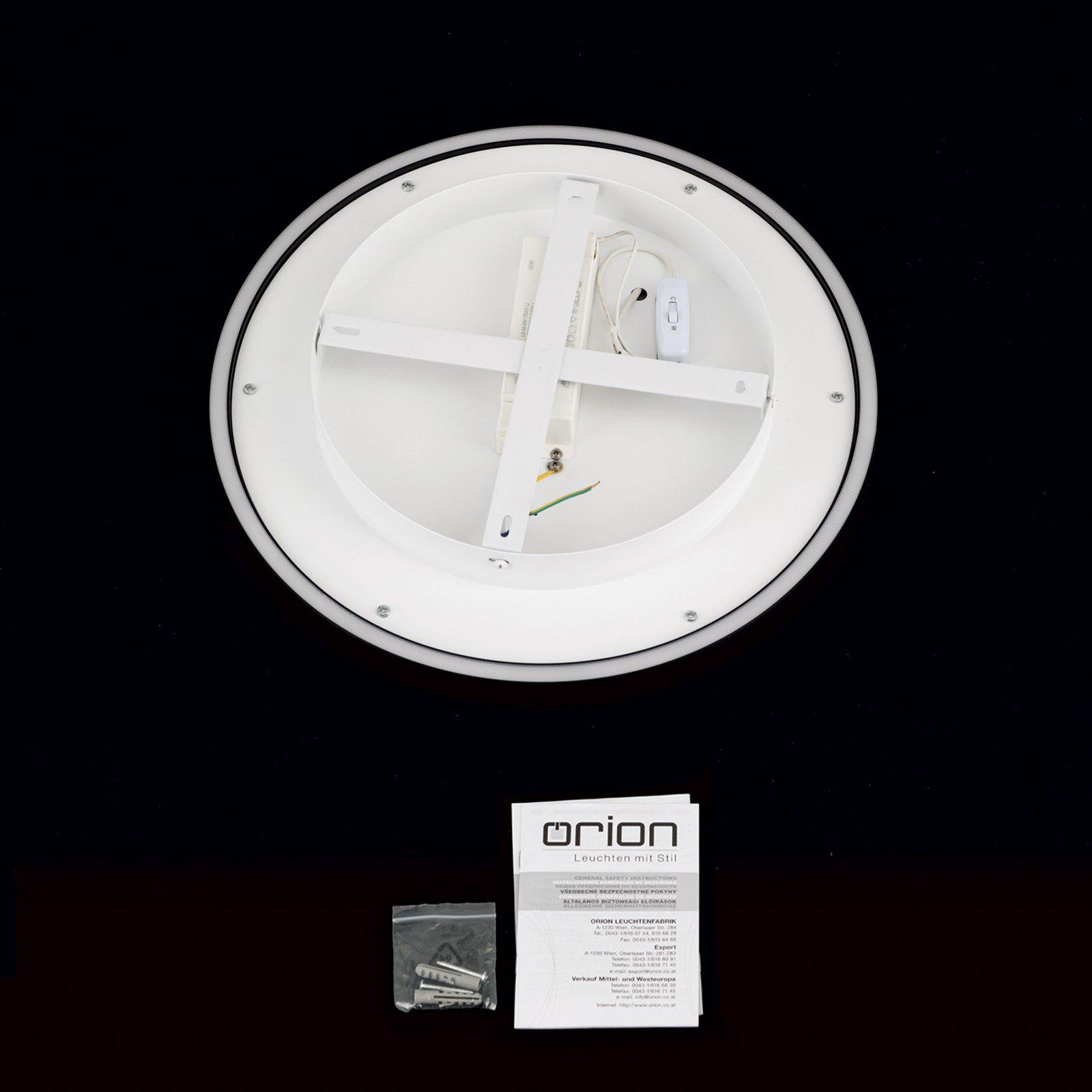 Φωτιστικό οροφής LED Masca, μαύρο, Ø 40 cm, CCT, μέταλλο, ρυθμιζόμενο