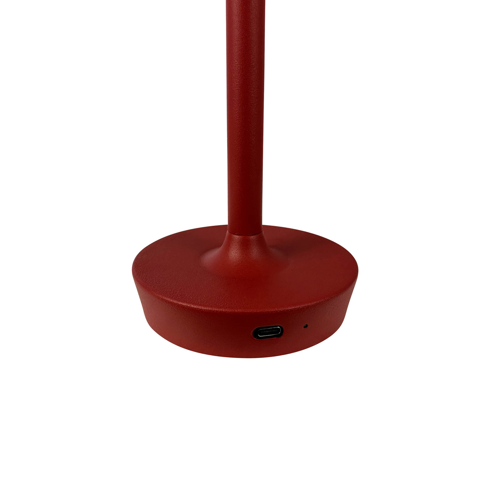 Dyberg Larsen LED table lamp Flow, red, height 25 cm