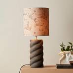Table Lamp Base Spin Ceramic Brown Height 41cm