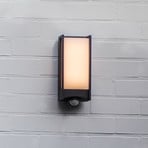 QUBO LED kültéri falilámpa, sötét szürke, magasság 27 cm, IP54