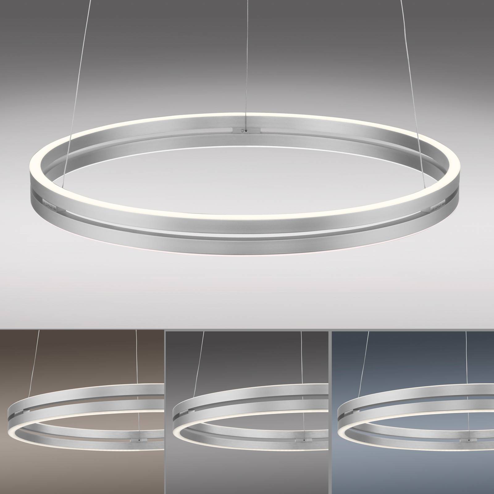 PURE LED żyrandol aluminiowy E-Loop Ø 70 cm Aluminium CCT