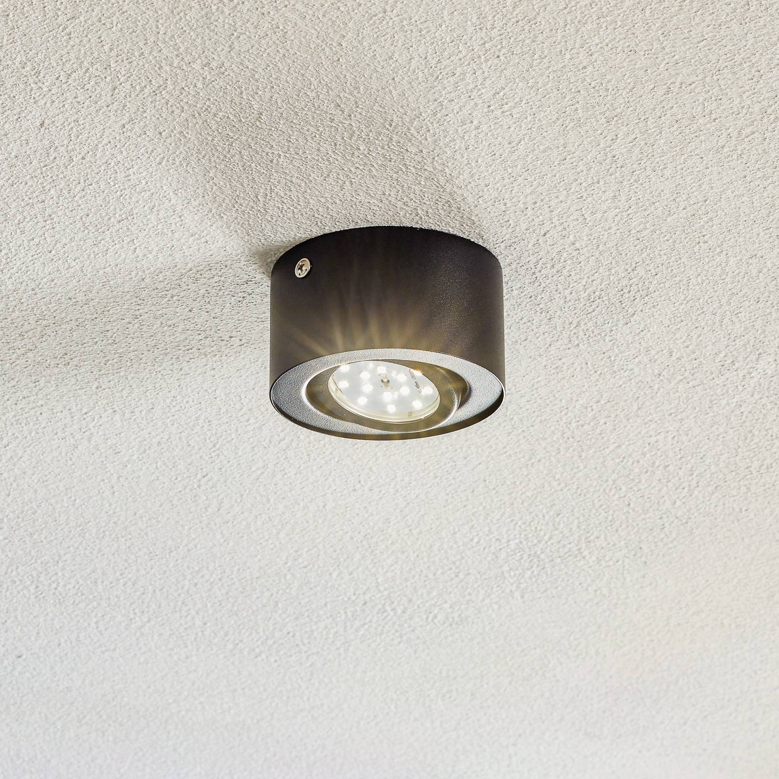 Briloner LED-plafondspot - Plafond rond - Woon-/ Eetkamer - Modern - zwart - metaal