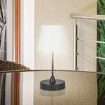 Venkovní stolní lampa LED Campi, dobíjecí baterie, stmívatelná, černá