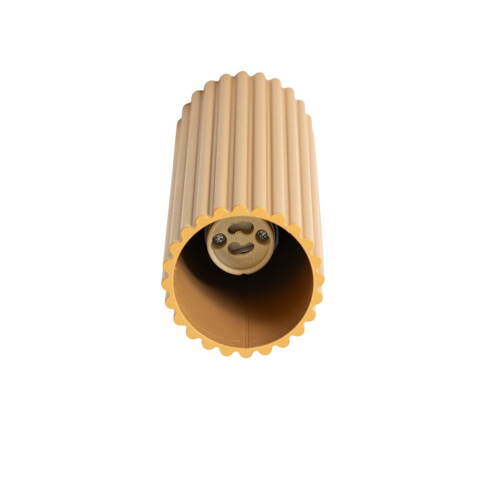 Carbon ceiling light, gold-coloured, height 20 cm, aluminium