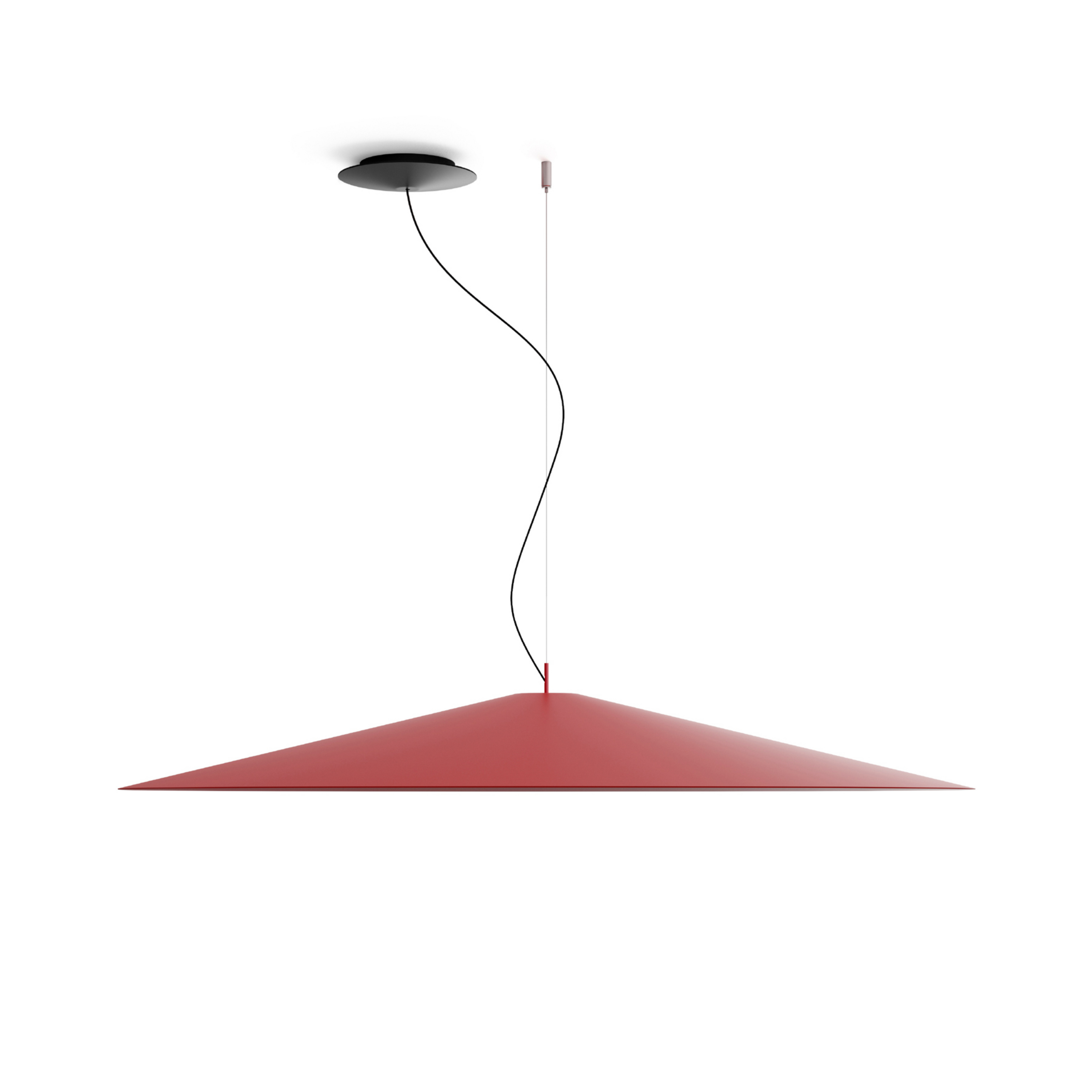 Luceplan Koinè LED-Hängeleuchte 927 Ø110cm rot